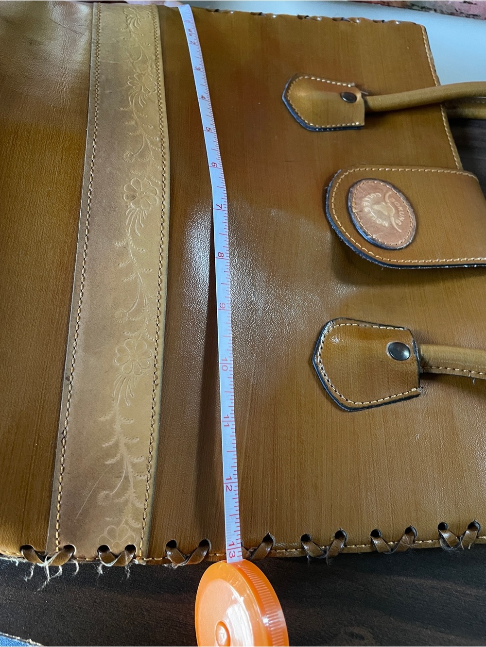 Classic Tan Leather Tote Bag - Bokung Collection - Picture 16 of 16